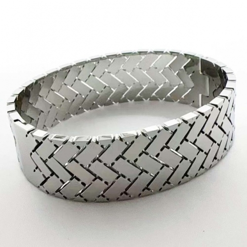 Stainless Steel Brand Bangle-RR231102-Rrs04621-23