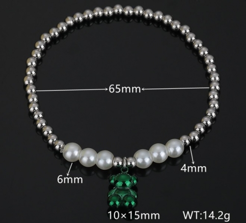 Stainless Steel Tou*s Bracelet-DY231111-SL-160SG-200-14