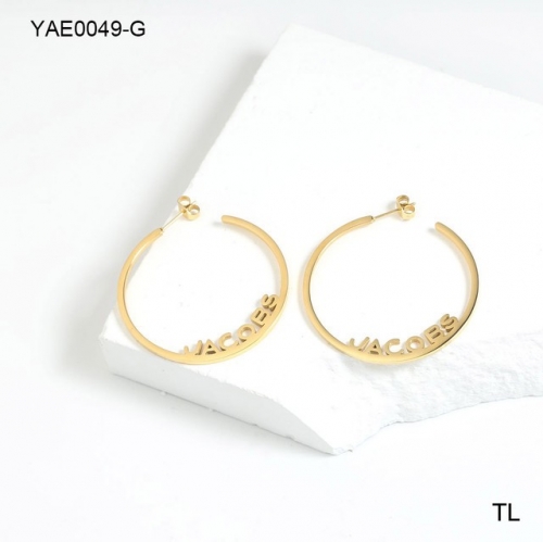 Stainless Steel Brand Earrings-SN231111-YAE0049-G-15.5