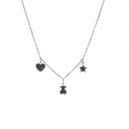 Stainless Steel Tou*s Necklace-HF231102-P12VIIK