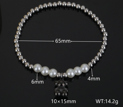 Stainless Steel Tou*s Bracelet-DY231111-SL-159SB-200-14