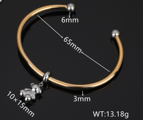 Stainless Steel Tou*s Bangle-DY231111-SL-165GS-271-19