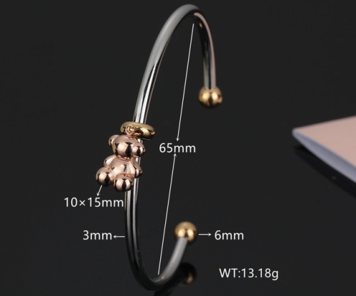 Stainless Steel Tou*s Bangle-DY231111-SL-167SR-243-17