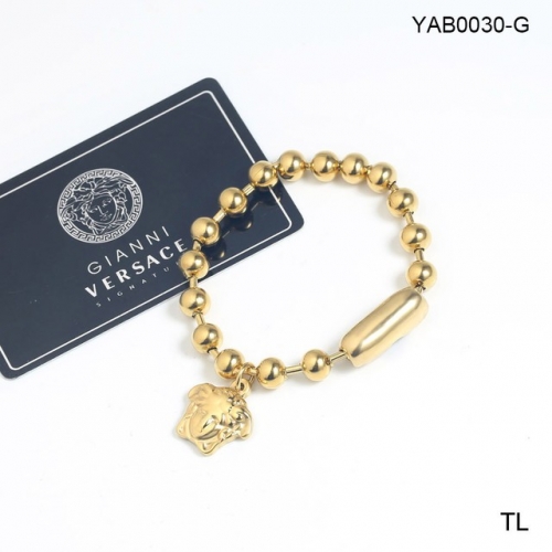 Stainless Steel Brand Bracelet-SN231111-YAB0030-G-14.7