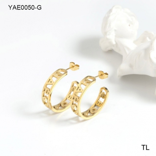 Stainless Steel Brand Earrings-SN231111-YAE0050-G-14.1