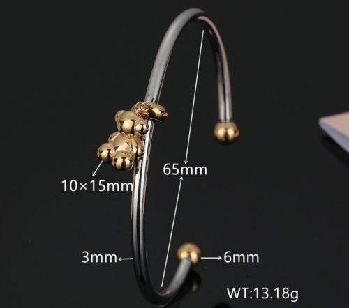 Stainless Steel Tou*s Bangle-DY231111-SL-166SG-243-17