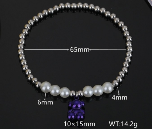 Stainless Steel Tou*s Bracelet-DY231111-SL-164SP-200-14