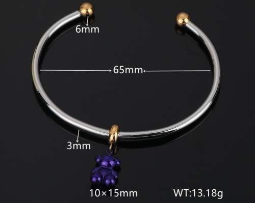 Stainless Steel Tou*s Bangle-DY231111-SL-172SP-243-17