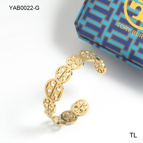 Stainless Steel Brand Bracelet-SN231111-YAB0022-G-17.7