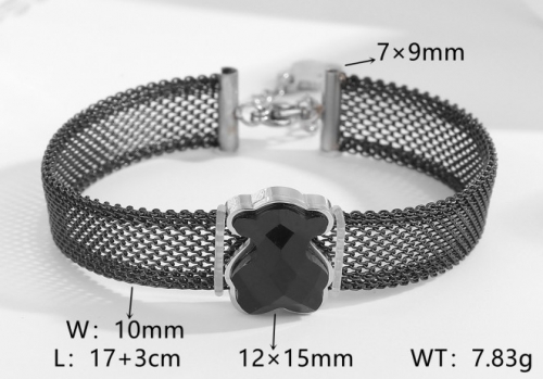 Stainless Steel Tou*s Bracelet-DY231111-SL-173B-243-17