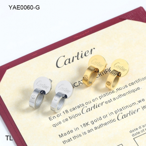 Stainless Steel Brand Earrings-SN231114-YAE0060-G-15.3