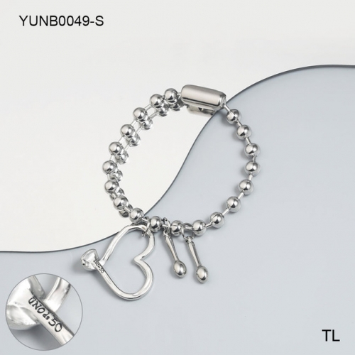 Stainless Steel uno de * 50 Bracelet-SN231114-YUNB0049-S-17.7