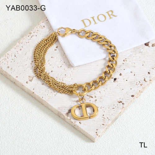 Stainless Steel Brand Bracelet-SN231114-YAB0033-G-16