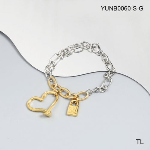 Stainless Steel uno de * 50 Bracelet-SN231114-YUNB0060-S-G-15.9