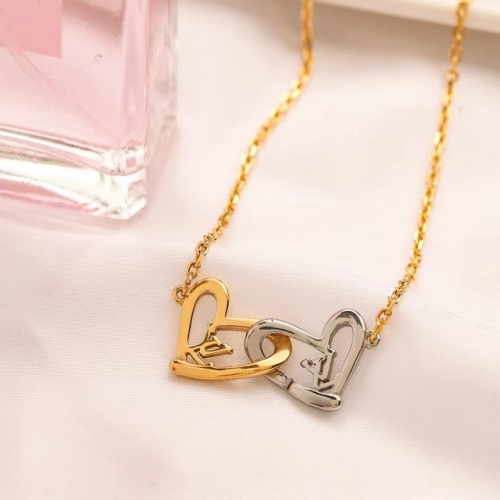 Stainless Steel Brand Necklace-YWA231123-P13.5YTRD