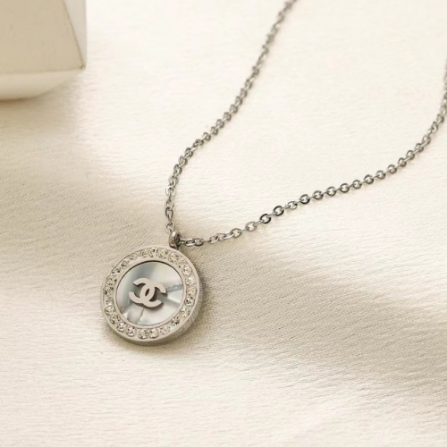 Stainless Steel Brand Necklace-YWA231123-P8.5DDH (1)