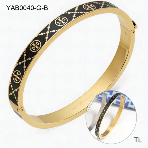 Stainless Steel Brand Bangle-SN231122-YAB0040-G-B-21.4