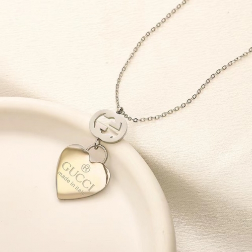 Stainless Steel Brand Necklace-YWA231123-P10GHD (1)