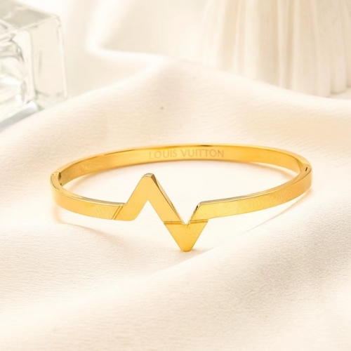 Stainless Steel Brand Bangle-YWA231123-P14IOU