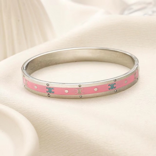 Stainless Steel Brand Bangle-YWA231123-P15SYUR (3)