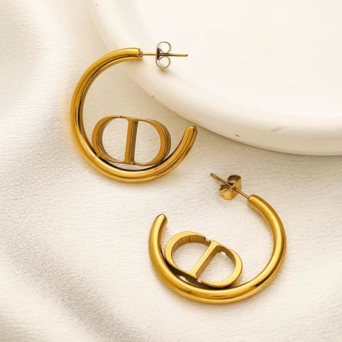 Stainless Steel Brand Earrings-YWA231123-P10.5SGHH (2)