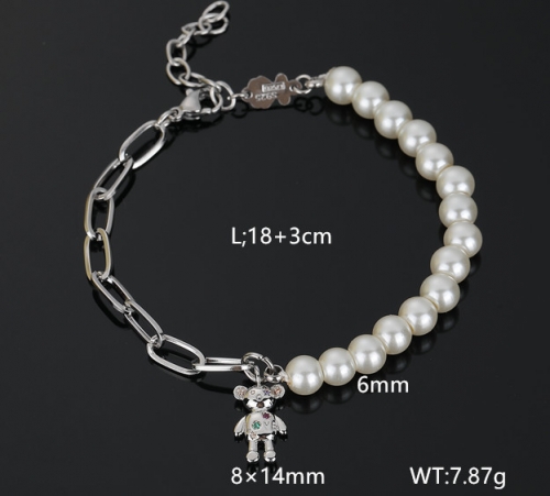 Stainless Steel Tou*s Bracelet-DY231127-SL-177S-186-13