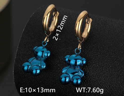 Stainless Steel Tou*s Earrings-DY231127-ED-223GBL-200-14