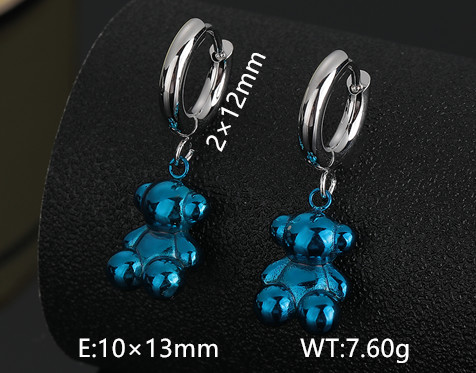 Stainless Steel Tou*s Earrings-DY231127-ED-223SBL-186-13