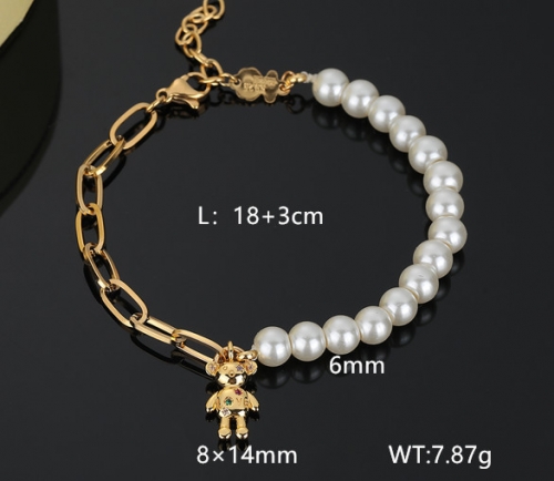 Stainless Steel Tou*s Bracelet-DY231127-SL-177G-214-15