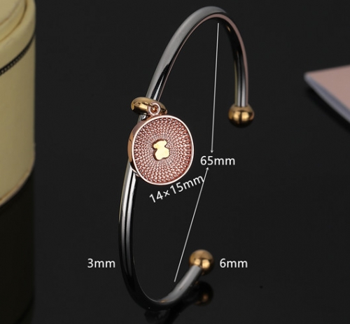 Stainless Steel Tou*s Bangle-DY231201-SL-179SR-257-18