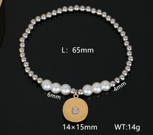 Stainless Steel Tou*s Bracelet-DY231201-SL-178SG-214-15