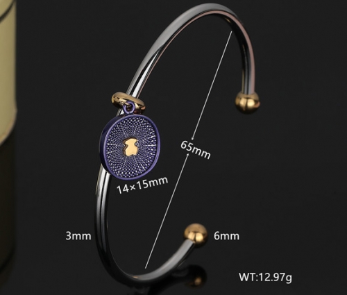 Stainless Steel Tou*s Bangle-DY231201-SL-179SP-257-18