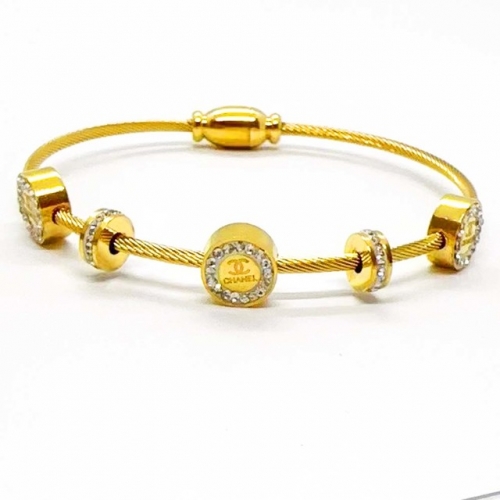 Stainless Steel Brand Bangle-RR231201-Rrs04650-24