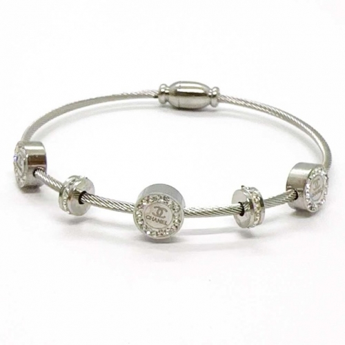 Stainless Steel Brand Bangle-RR231201-Rrs04649-23