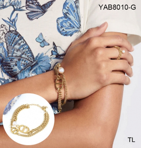 Stainless Steel Brand Bracelet-SN231201-YAB8010-G-15.3