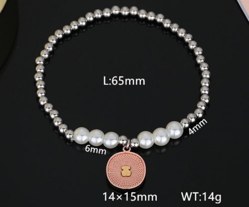 Stainless Steel Tou*s Bracelet-DY231201-SL-178SR-214-15