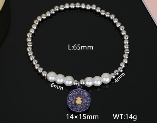 Stainless Steel Tou*s Bracelet-DY231201-SL-178SP-214-15