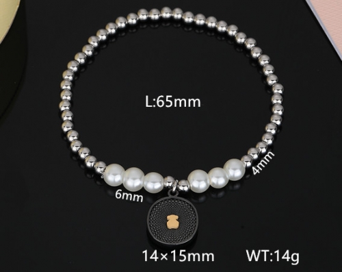 Stainless Steel Tou*s Bracelet-DY231201-SL-178SB-214-15