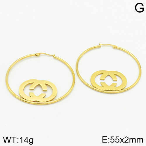 Stainless Steel Brand Earrings-ZN231215-XV004