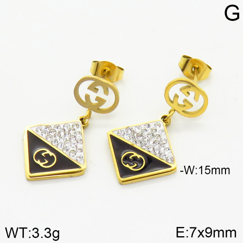 Stainless Steel Brand Earrings-ZN231215-XV008