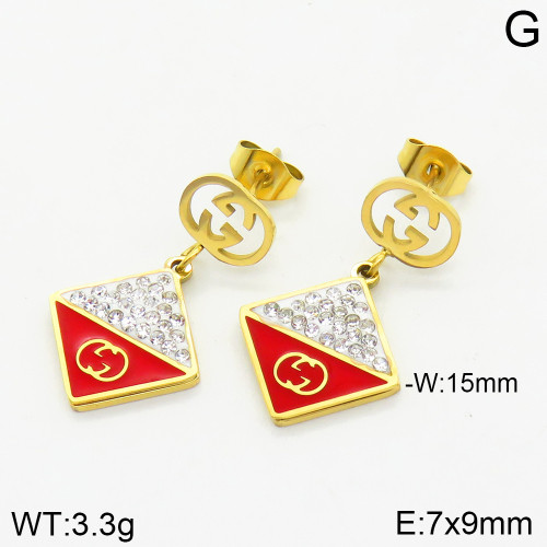 Stainless Steel Brand Earrings-ZN231215-XV010