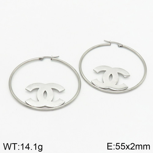 Stainless Steel Brand Earrings-ZN231215-XV001