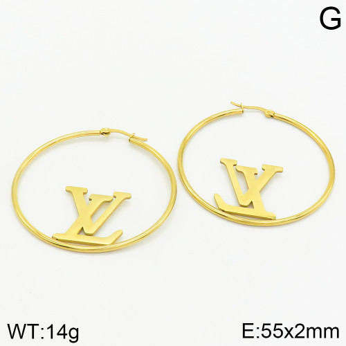 Stainless Steel Brand Earrings-ZN231215-XV005