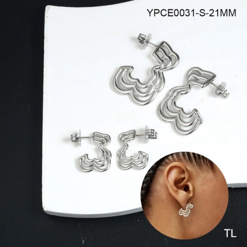 Stainless Steel Tou*s Earrings-SN231215-YPCE0031-S-21MM-14.6