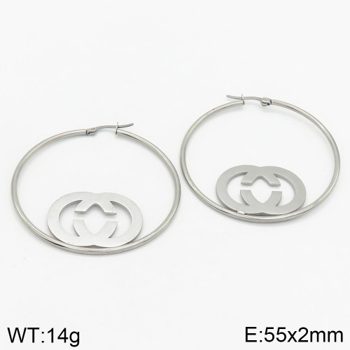 Stainless Steel Brand Earrings-ZN231215-XV002