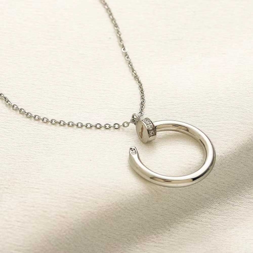 Stainless Steel Brand Necklace-YWA231228-P11VEES (3)