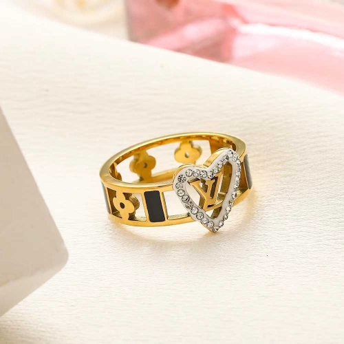 Stainless Steel Brand Ring-YWA231228-P8STY