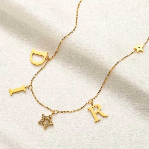 Stainless Steel Brand Necklace-YWA231228-P12FDQQ