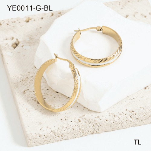 Stainless Steel Earrings-SN240103-YE0011-G-BL-13.5