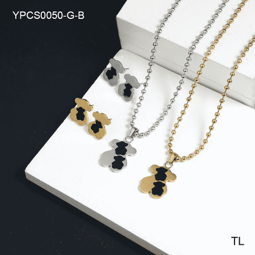 Stainless Steel Tou*s Jewelry Set-SN240103-YPCS0050-G-B-21.9